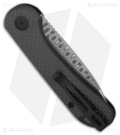 CIVIVI Elementum Slip Joint Knife Twill Carbon Fiber (3" Damascus)