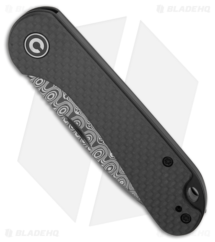 CIVIVI Elementum Slip Joint Knife Twill Carbon Fiber (3" Damascus)