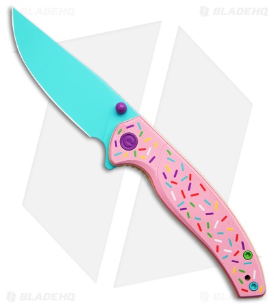 CIVIVI Gojiro One Dessert Warrior Liner Lock Knife Sprinkles G-10 (2.9" Blue)