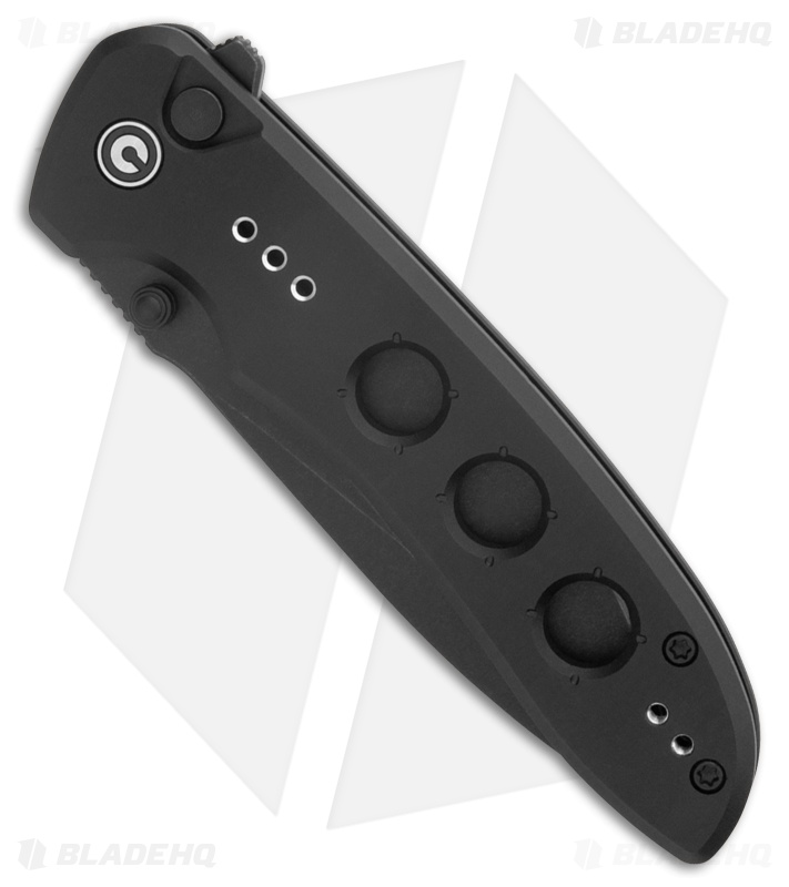 CIVIVI Hyperpulse Button Lock Knife Black Aluminum (3.5" Black Stonewash)