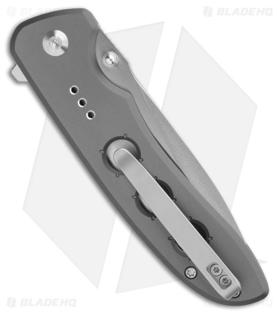CIVIVI Hyperpulse Button Lock Knife Gray Aluminum (3.5" Satin)