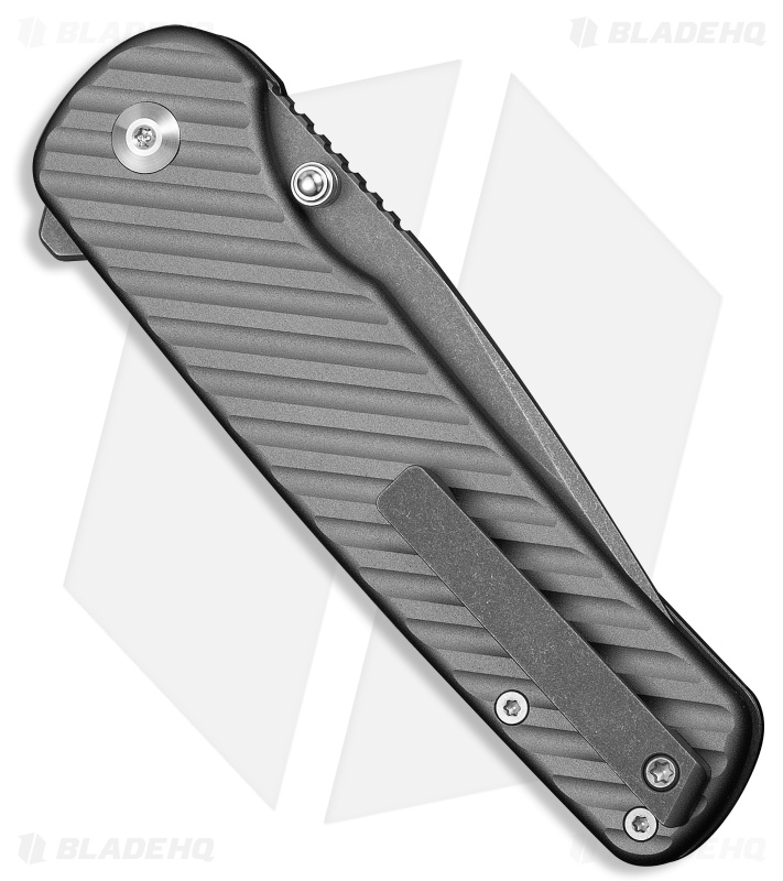 CIVIVI Iron Tide Button Lock Knife Gray Aluminum (3.2" Gray SW)