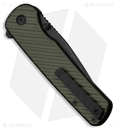 CIVIVI Iron Tide Button Lock Knife Forest Green Aluminum (3.2" Black SW)