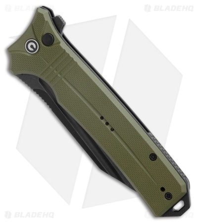 CIVIVI Neurohaptic Button Lock Knife OD Green G-10 (3.7" Black SW)
