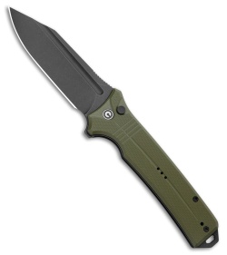 CIVIVI Neurohaptic Button Lock Knife OD Green G-10 (3.7" Black SW)