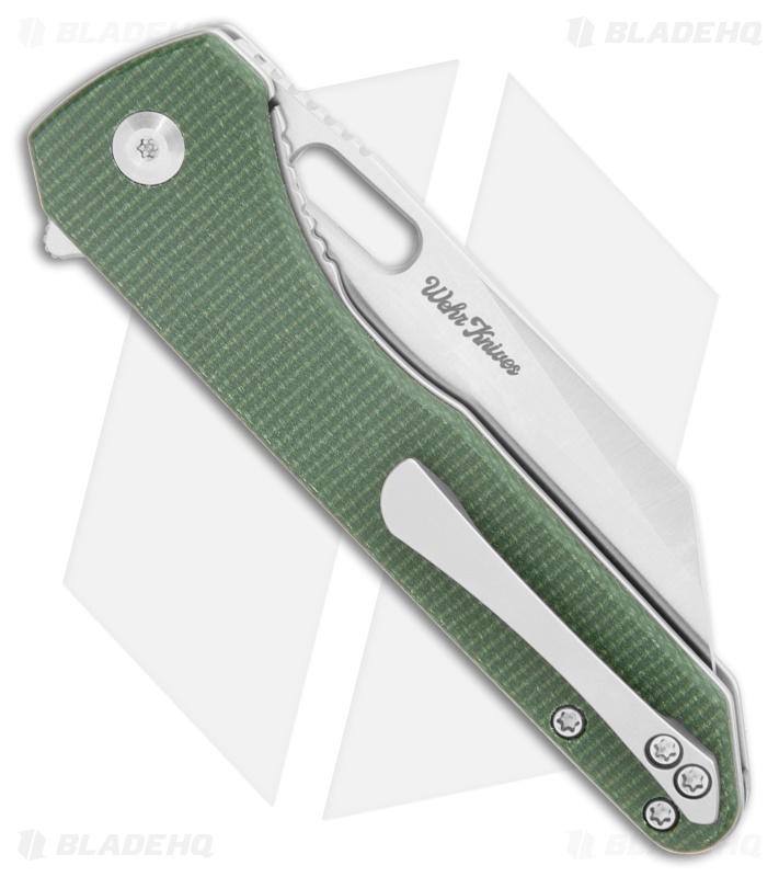 CIVIVI Nugz Liner Lock Knife Green Canvas Micarta (3.2" Satin 14C28N)
