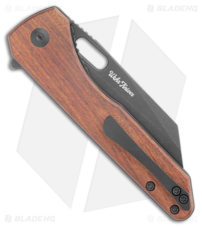CIVIVI Nugz Liner Lock Knife Guibourtia Wood (3.2" Black Stonewash 14C28N)
