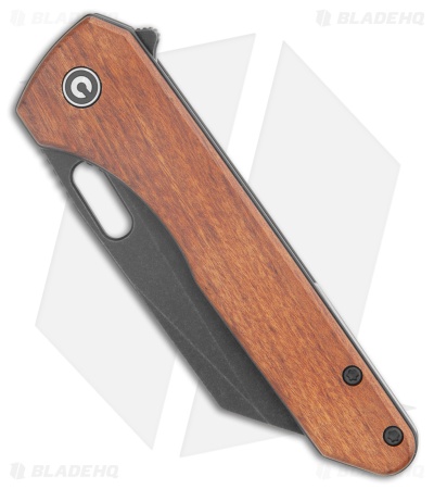 CIVIVI Nugz Liner Lock Knife Guibourtia Wood (3.2" Black Stonewash 14C28N)
