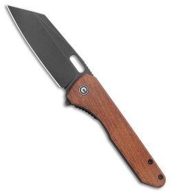 CIVIVI Nugz Liner Lock Knife Guibourtia Wood (3.2" Black Stonewash 14C28N)