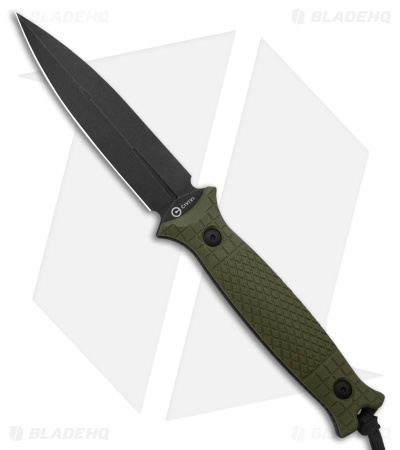 CIVIVI Perfrico Fixed Blade Knife Milled OD Green G-10 (4.5" Black SW 14C28N)