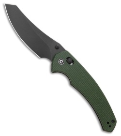 CIVIVI Sixgill Crossbar Lock Knife Green Canvas Micarta (3.4" Black SW Nitro-V)
