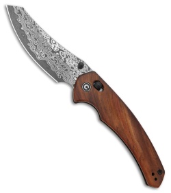 CIVIVI Sixgill Crossbar Lock Knife Guibourtia Wood (3.4" Damascus)