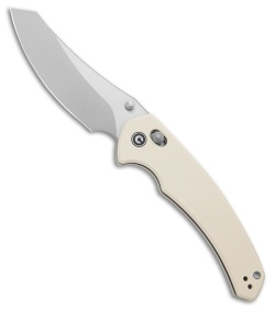 CIVIVI Sixgill Crossbar Lock Knife Ivory G-10 (3.4" Satin Nitro-V)