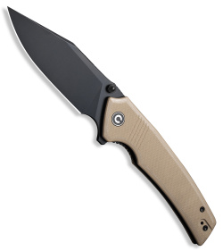 CIVIVI Tranquil Liner Lock Knife Tan G-10 (3.7" Black) C23027-3