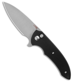 CJRB Space Cowboy Button Lock Knife Black G-10 (3" Polish AR-RPM9)