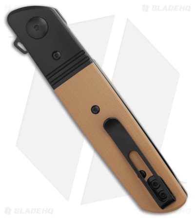 CRKT Bamboozled Assisted Tan G-10/Steel Drop Point Black D2