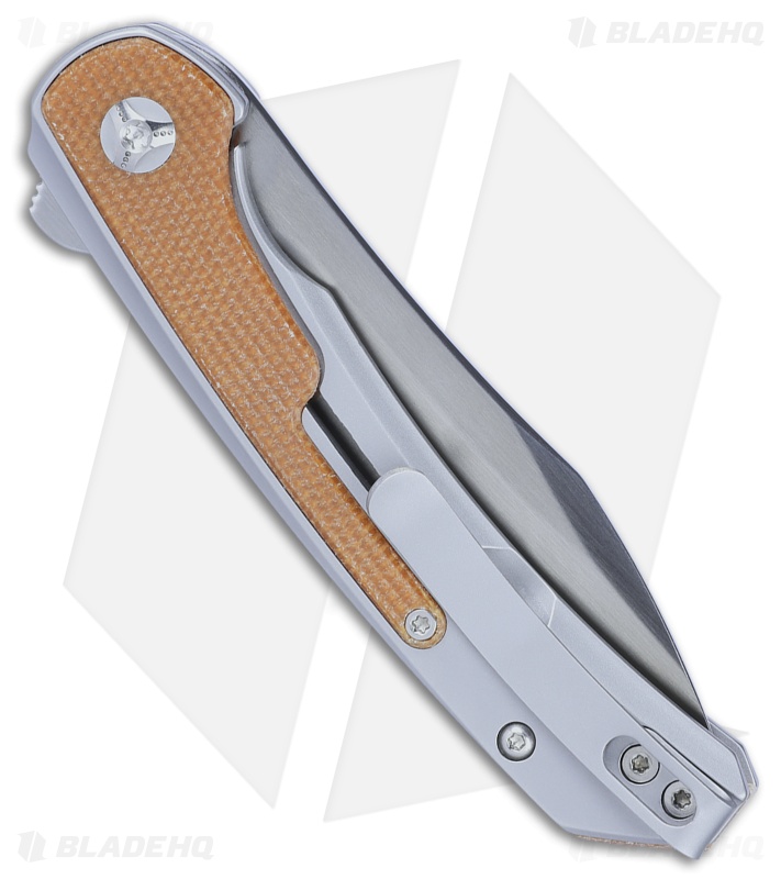 CRKT Padawan Frame Lock Knife Stainless Steel w/ Orange Micarta (3.01" Satin)