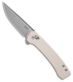 CRKT Q Compact Crossbar Lock Knife Sand GRN (3.1" Stonewash 14C28N)