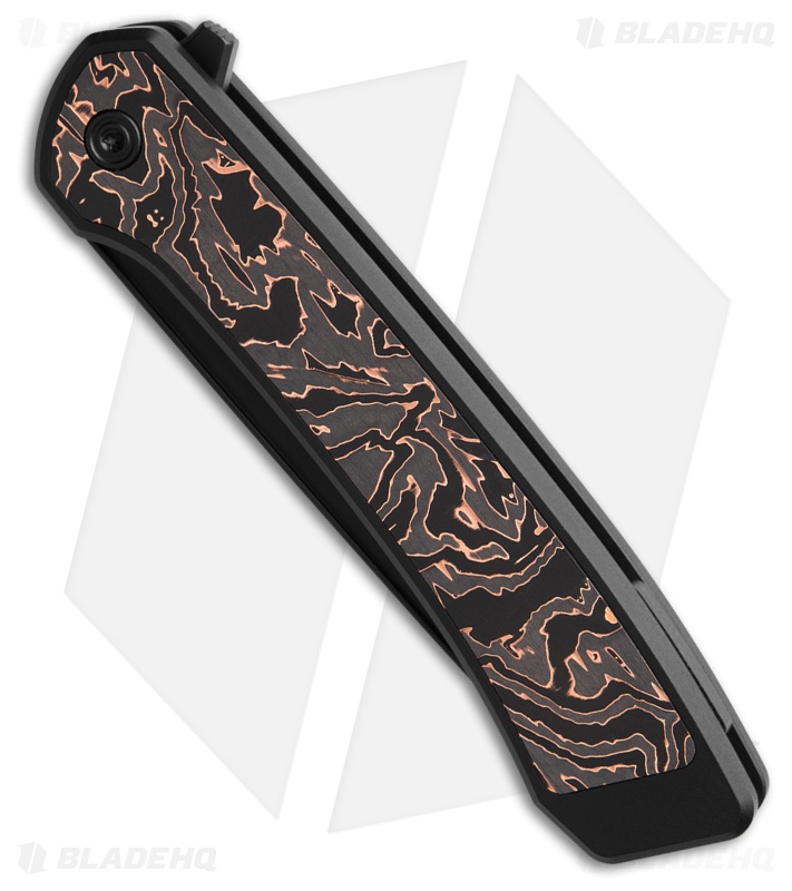 CRKT Q Compact Liner Lock Knife Black Al/Copper CF