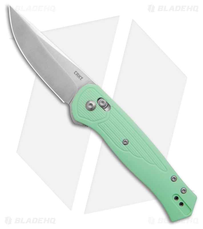 CRKT Sero Crossbar Lock Knife Aqua GRN (3" Satin S35VN)