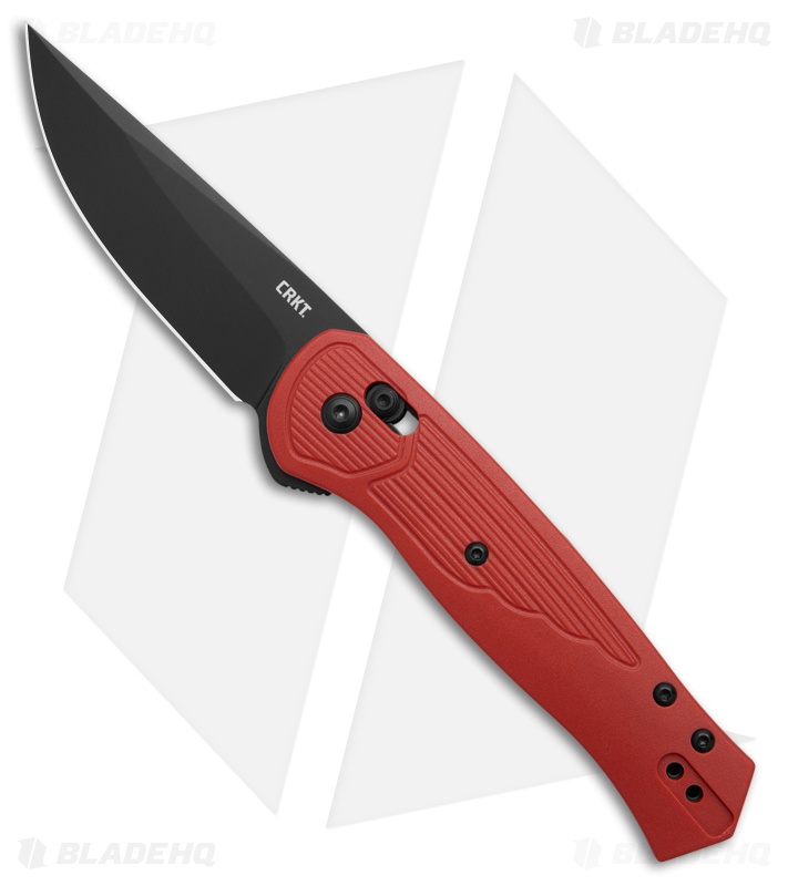 CRKT Sero Crossbar Lock Knife | Red GRN | Black TiN