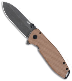 CRKT Squid XM Assisted Frame Lock Knife Brown G-10 Flipper (2.95" Black SW)