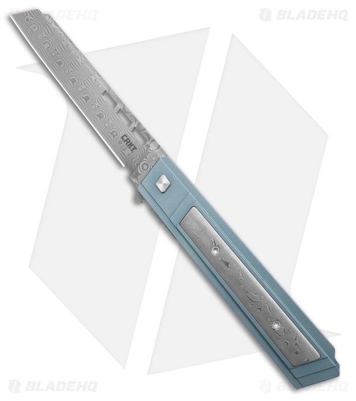 CRKT Zephyr | Blue Ti/Damascus | Damascus