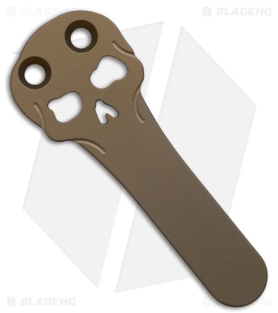 Chaves Blue Label T.A.K. Tanto Knife Knurled Al/Bronze Ti (2.75" Black)