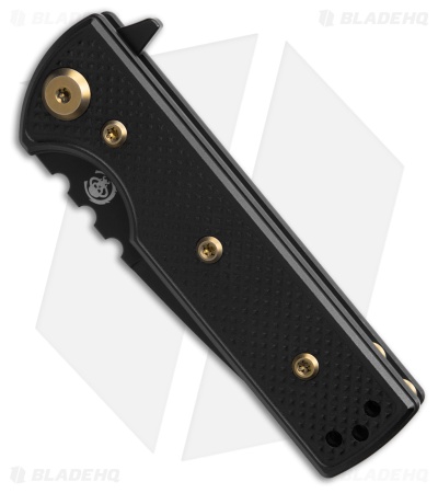 Chaves Blue Label T.A.K. Tanto Knife Knurled Al/Bronze Ti (2.75" Black)