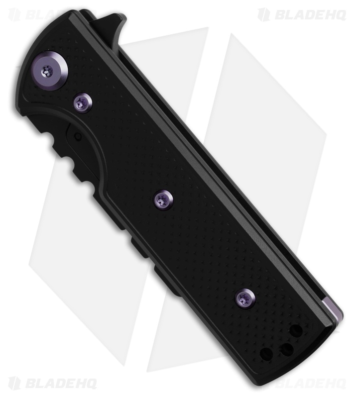 Chaves CHUB Flipper Blue Label Knife Black Knurled Al/Purple (1" Black Utility)