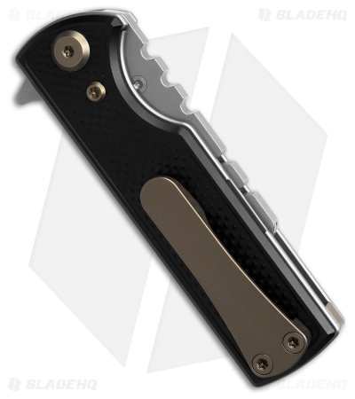 Chaves CHUB Flipper Blue Label Knife SW Knurled Al/Bronze Ti (1" SW Utility)