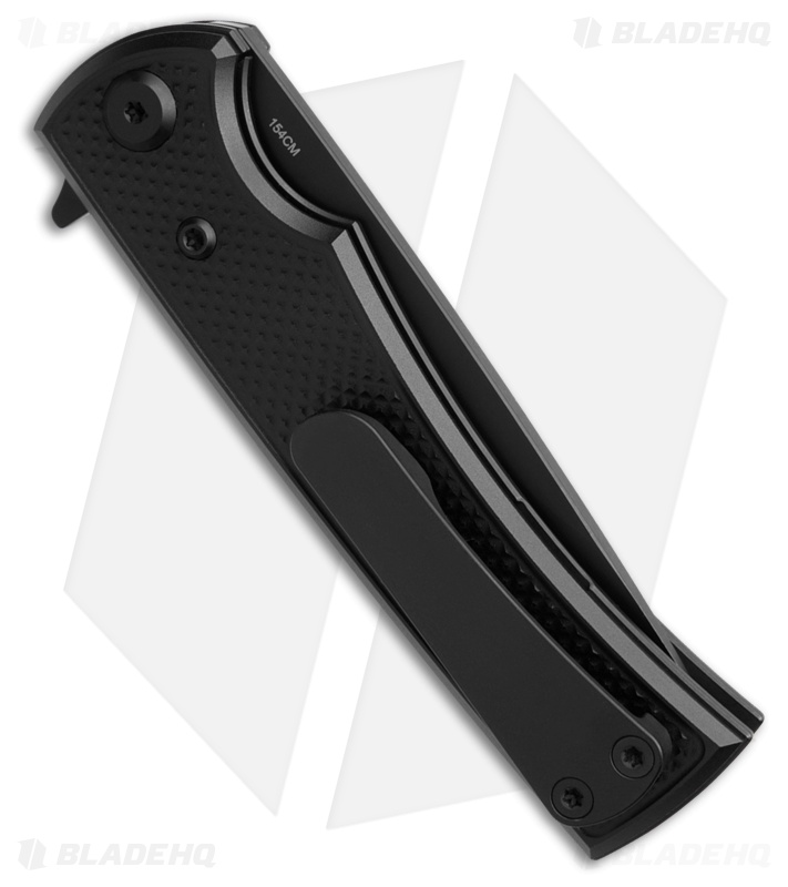 Chaves Knives Blue Label Liberation Street DP Knife Knurled Al/BLK Ti (3.1" BLK)