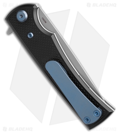 Chaves Knives Blue Label Liberation Street DP Knife Knurled Al/Blue Ti (3.1" SW)