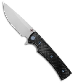 Chaves Knives Blue Label Liberation Street DP Knife Knurled Al/Blue Ti (3.1" SW)