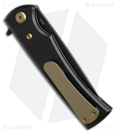 Chaves Knives Blue Label Liberation Street DP Knife Knurled/BRZ Ti (3.1" BLK)