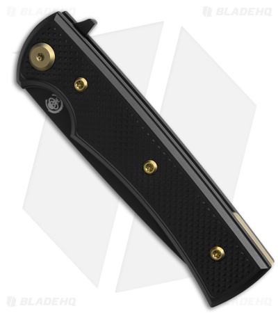 Chaves Knives Blue Label Liberation Street DP Knife Knurled/BRZ Ti (3.1" BLK)