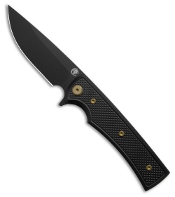 Chaves Knives Blue Label Liberation Street DP Knife Knurled/BRZ Ti (3.1" BLK)