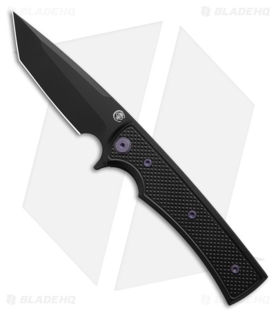 Chaves Knives Blue Label Liberation Street Tanto Knife BLK Al/PRP Ti (3.1" BLK)