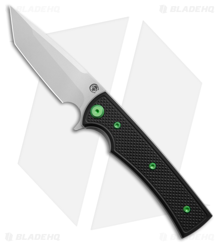 Chaves Knives Blue Label Liberation Street Tanto Knife Black Al/GRN Ti (3.1" SW)