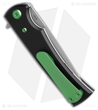 Chaves Knives Blue Label Liberation Street Tanto Knife Black Al/GRN Ti (3.1" SW)