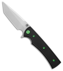 Chaves Knives Blue Label Liberation Street Tanto Knife Black Al/GRN Ti (3.1" SW)