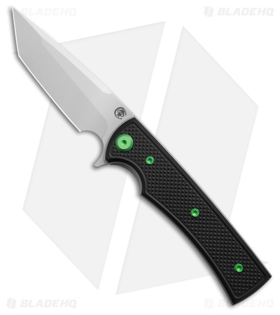 Chaves Knives Blue Label Liberation Street Tanto Knife Black Al/GRN Ti (3.1" SW)