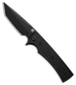 Chaves Knives Blue Label Liberation Street Tanto Knife Knurled/BLK Ti (3.1" BLK)