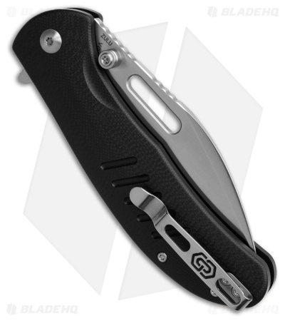 Critical Strike Zulu Button Liner Lock Knife Black G-10 (2.9" Satin)