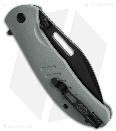Critical Strike Zulu Button Liner Lock Knife Gray G-10 (2.9" Black SW)