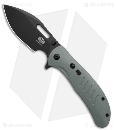 Critical Strike Zulu Button Liner Lock Knife Gray G-10 (2.9" Black SW)