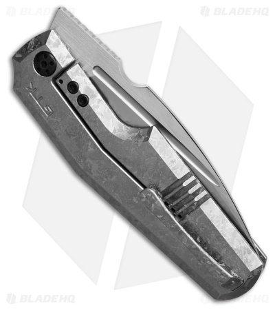 Custom Knife Factory Elementak Frame Lock Knife Crystal White Titanium(3.50" SW)
