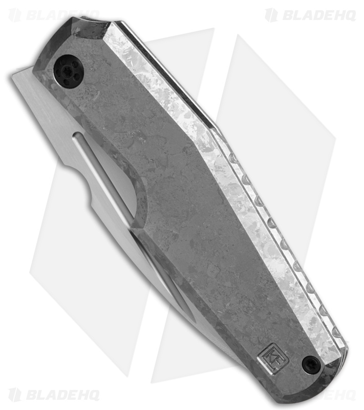 Custom Knife Factory Elementak Frame Lock Knife Crystal White Titanium(3.50" SW)