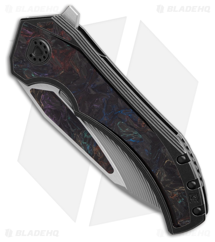 Custom Knife Factory Gozer Ti Frame Lock w/ CF Inlays  (3.50" Satin)