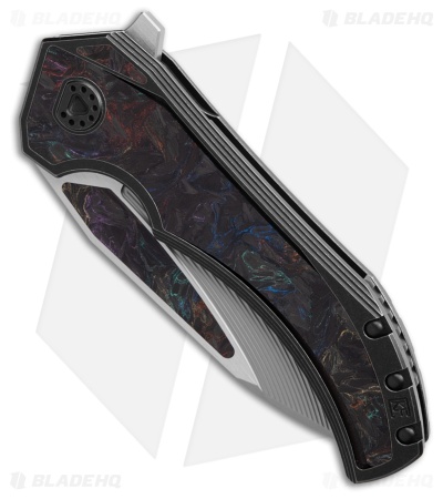 Custom Knife Factory Gozer Ti Frame Lock w/ CF Inlays  (3.50" Satin)